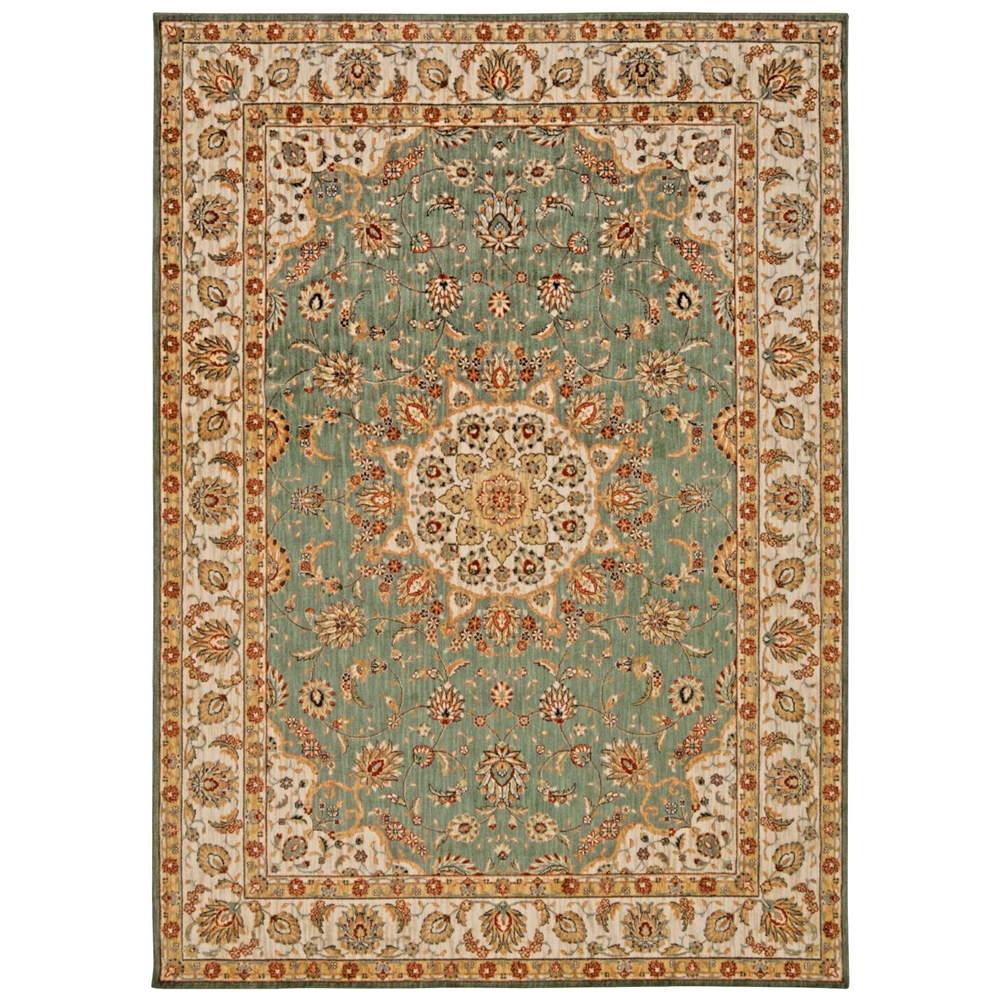 Ancient Times "Palace" Teal Area Rug. Picture 1