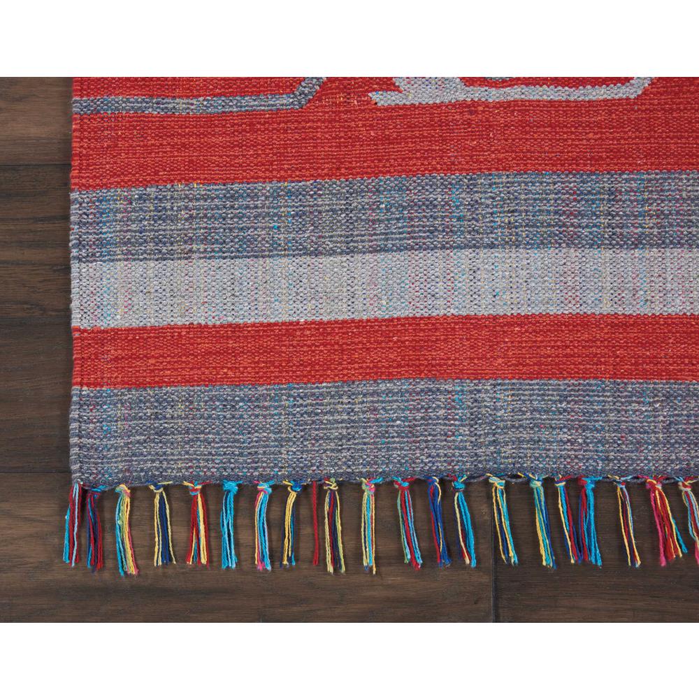 Baja Area Rug, Grey/Red, 2'3" x 7'6". Picture 4