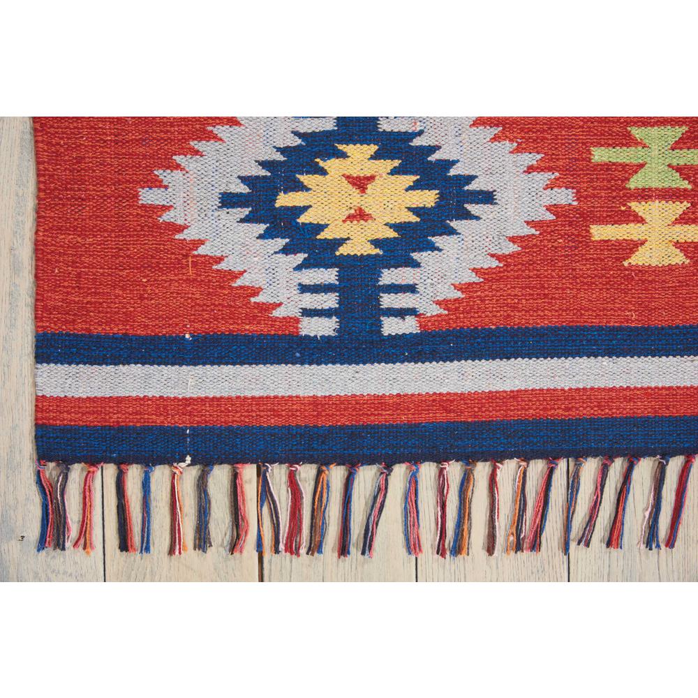 Baja Area Rug, Blue/Red, 5' x 7'. Picture 5