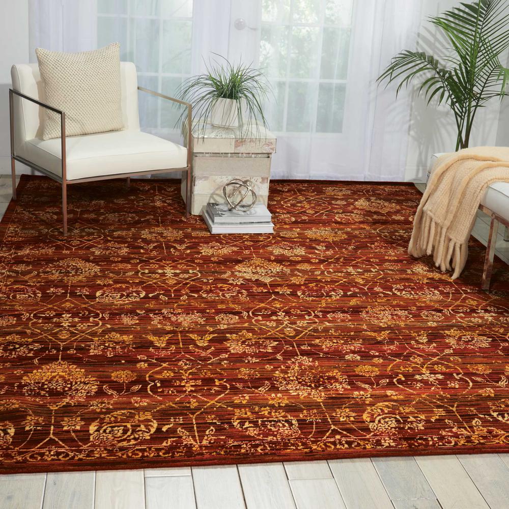 Rhapsody Area Rug, Sienna/Gold, 9'9" x 13'. Picture 2