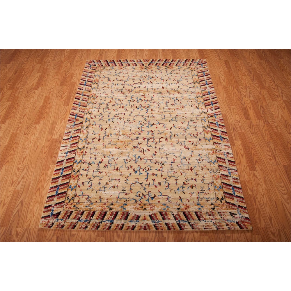 Dynasty "Lotus" Ochre Area Rug. Picture 3