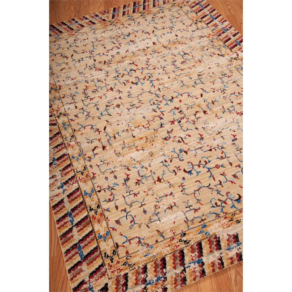 Dynasty "Lotus" Ochre Area Rug. Picture 4