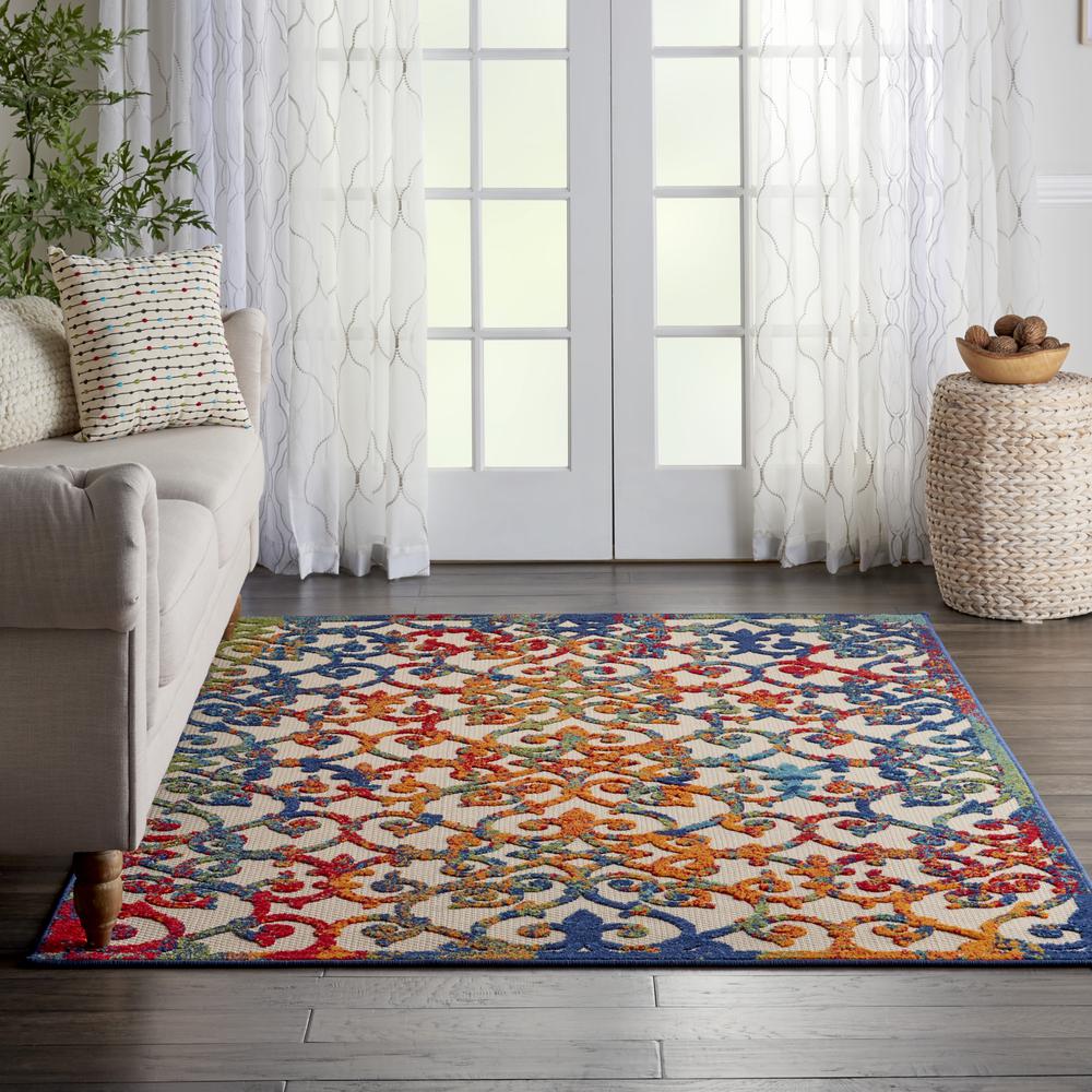 Aloha Area Rug, Multicolor, 6' x 9'. Picture 2