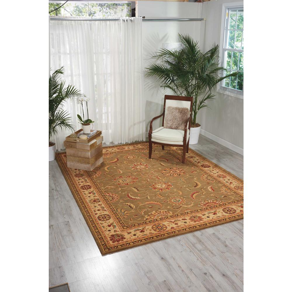 Living Treasures Area Rug, Green, 8'3" x 11'3". Picture 2