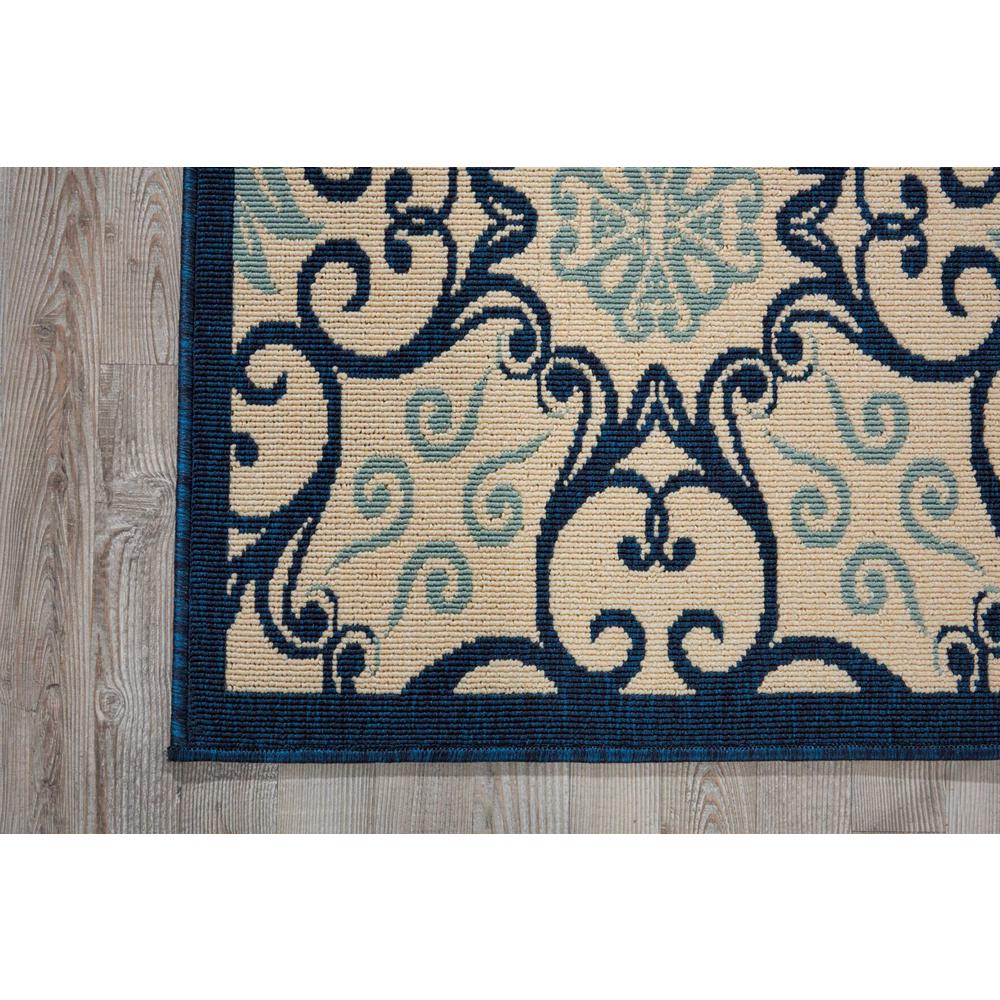 Caribbean Area Rug, Ivory/Navy, 2'3" x 7'6". Picture 3