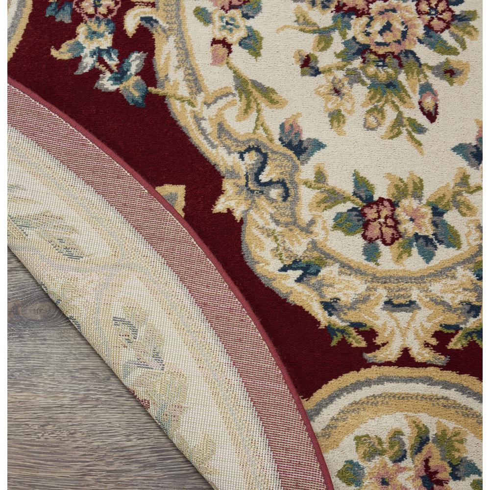 ABS1 Aubusson Red Area Rug- 7'10" x round. Picture 3
