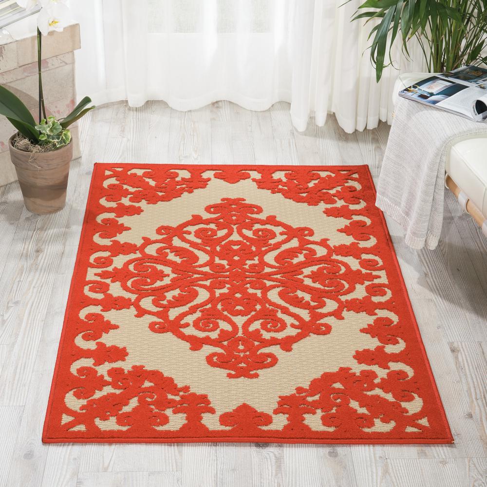 Aloha Area Rug, Red, 2'8" x 4'. Picture 2