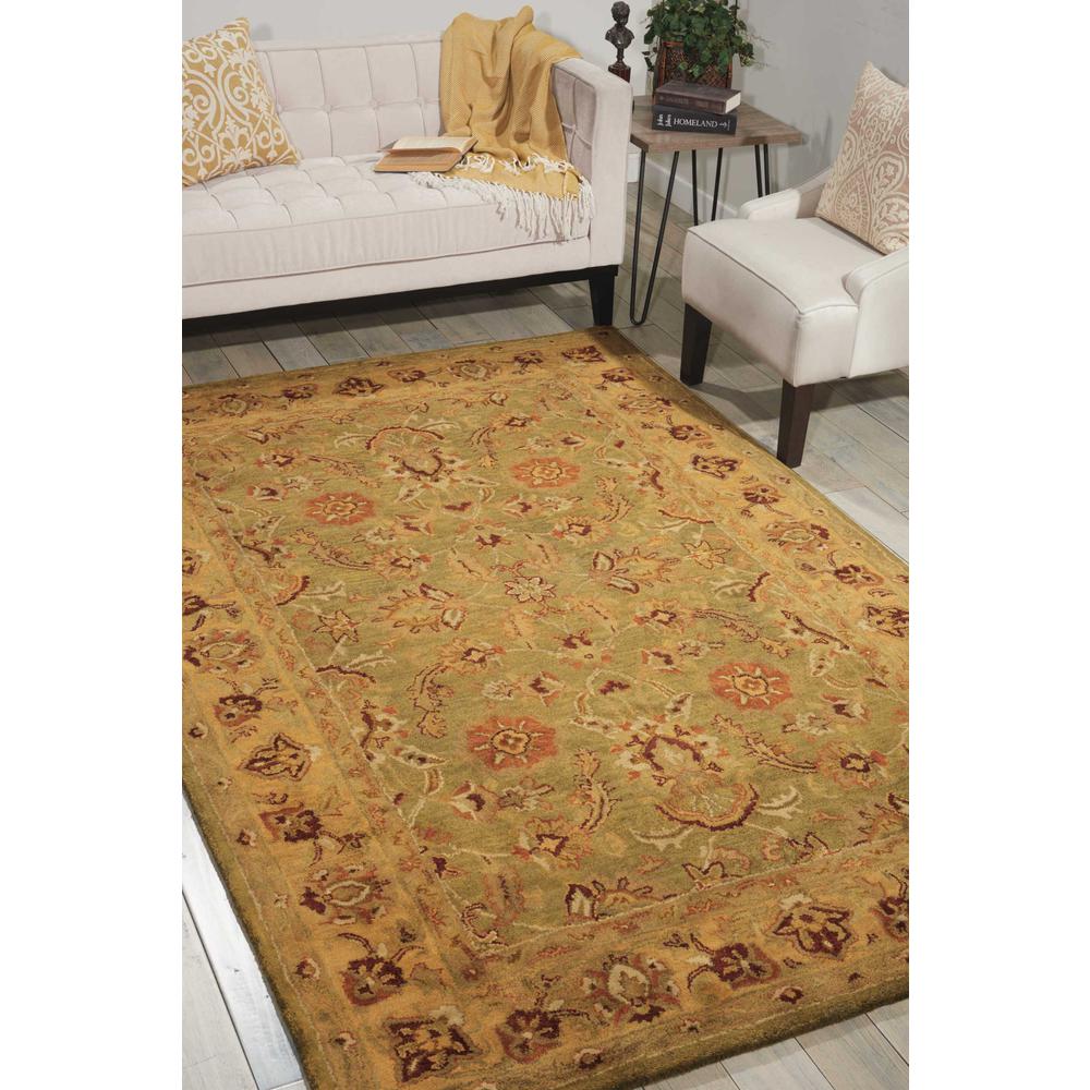 Jaipur Area Rug, Green, 5'6" x 8'6". Picture 2