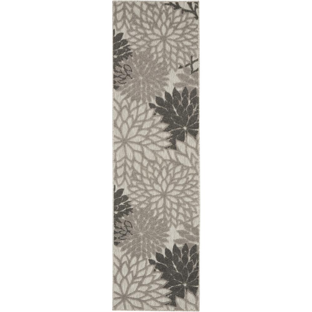 ALH05 Aloha Silver Grey Area Rug- 2' x 6'. Picture 1