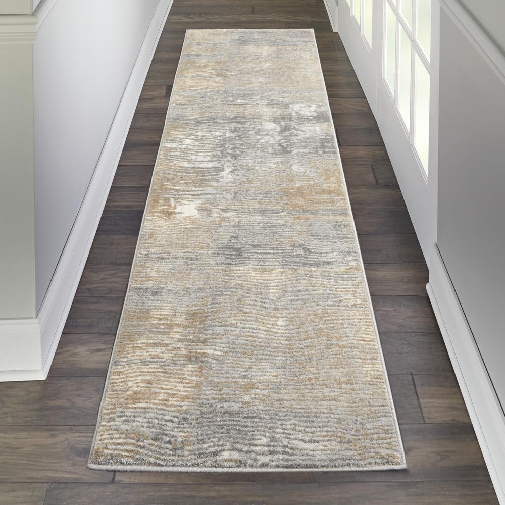 Solace Area Rug, Grey/Beige, 2'3" x 7'3". Picture 2