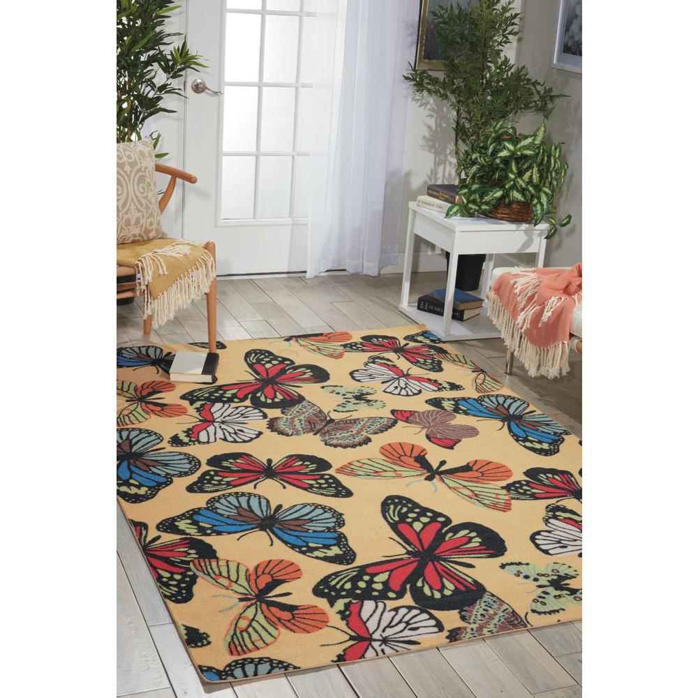 Home & Garden Area Rug, Yellow, 5'3" x 7'5". Picture 2