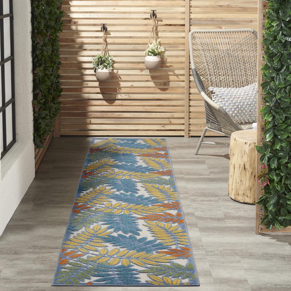 Tropical Runner Area Rug, 10' Runner. Picture 9