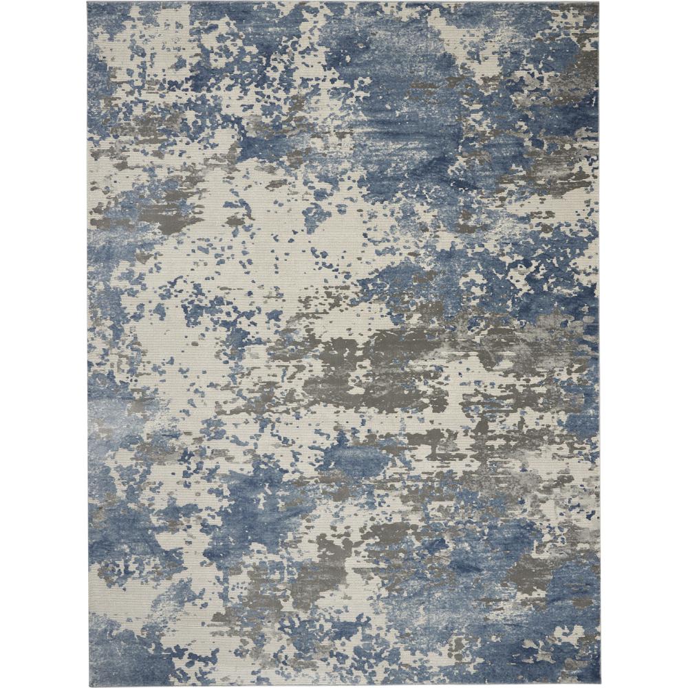Rustic Textures Area Rug, Grey/Blue, 9'3" X 12'9". Picture 1