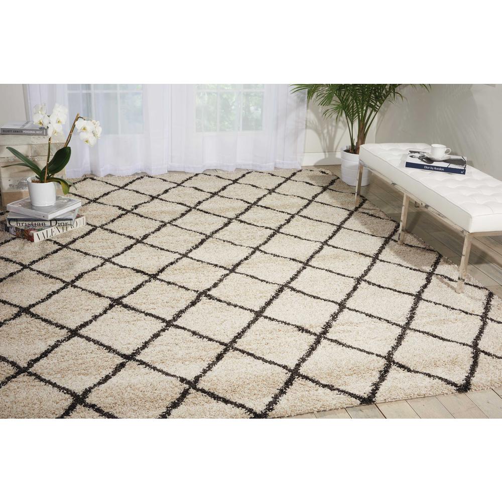 Brisbane Area Rug, Ivory/Charcoal, 5' x 7'. Picture 3
