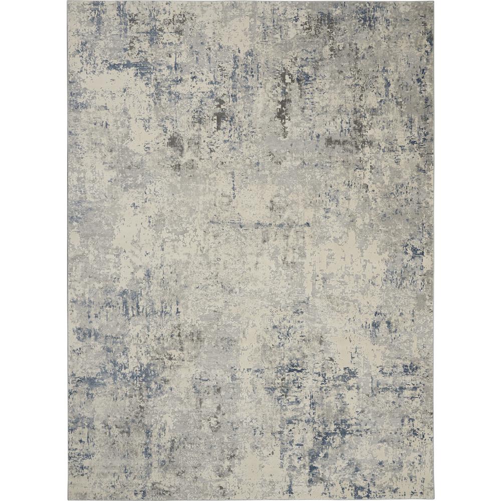 Rustic Textures Area Rug, Ivory/Grey/Blue, 7'10" X 10'6". Picture 1