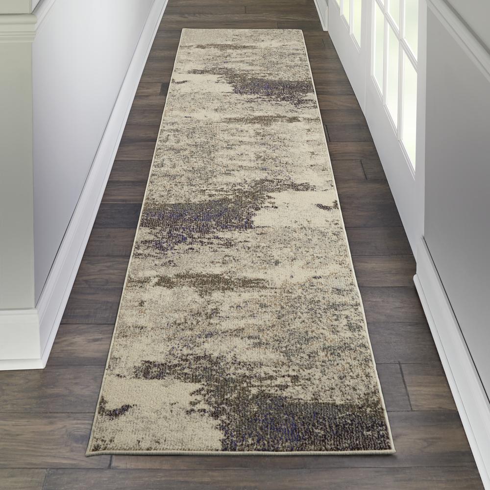 CES02 Celestial Ivory/Grey Area Rug- 2'2" x 7'6". Picture 2