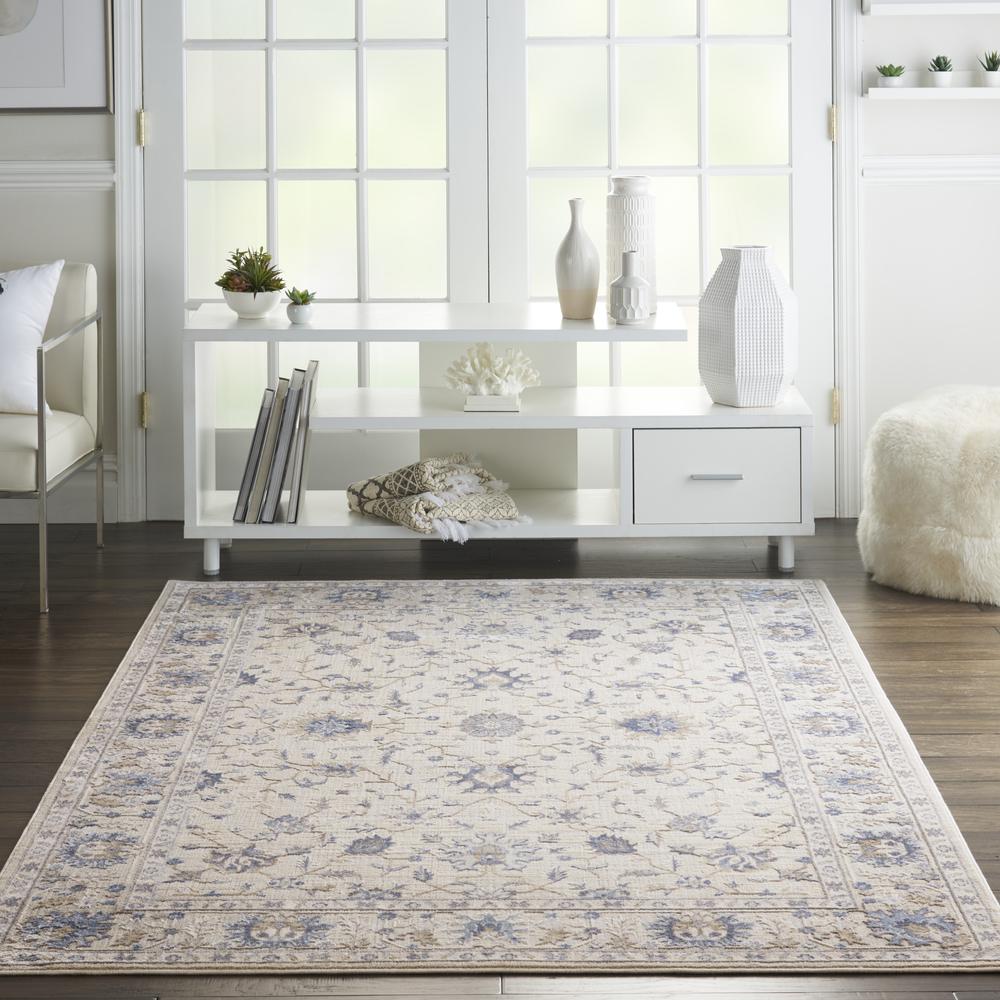 Sleek Textures Area Rug, Ivory, 3'11" x 5'11". Picture 4