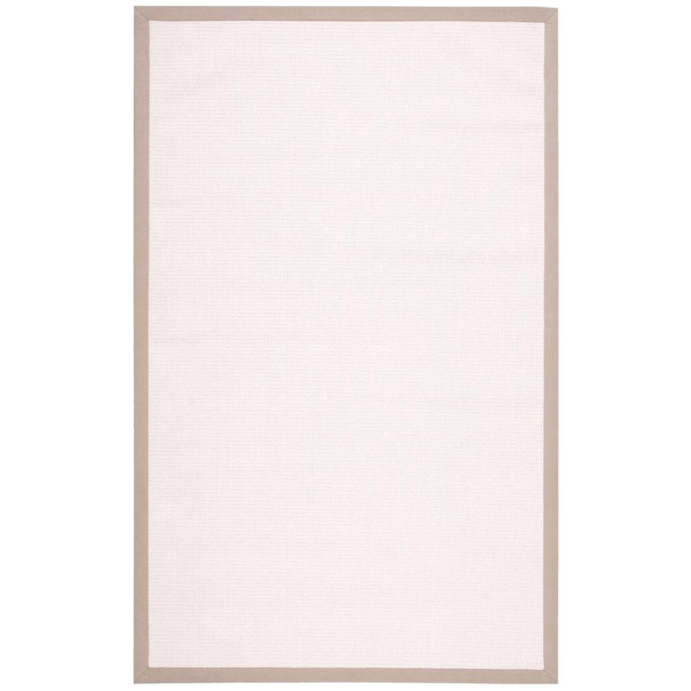 Sisal Soft Area Rug, White, 5' x 8'. Picture 1