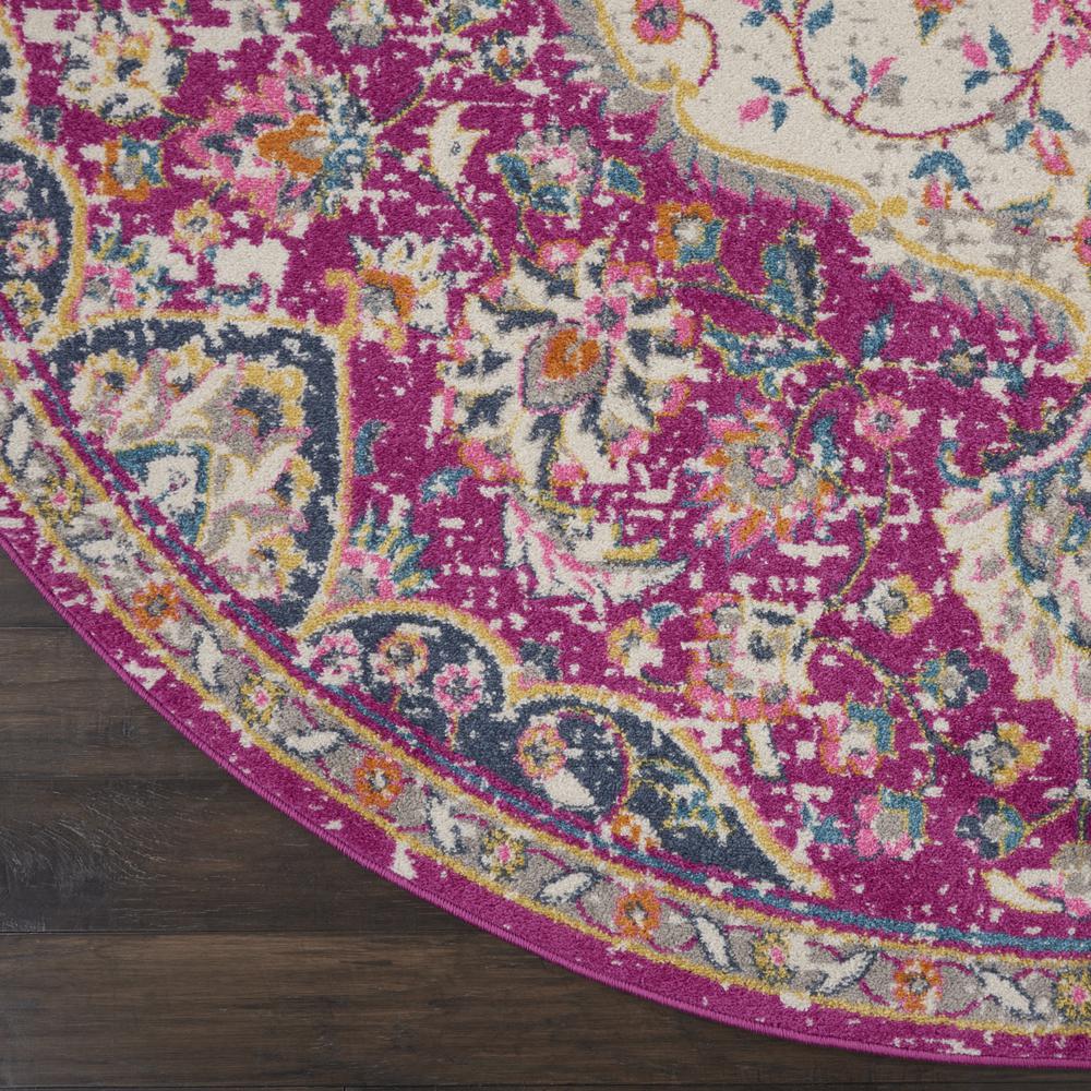 PSN22 Passion Pink Area Rug- 4' x ROUND. Picture 4