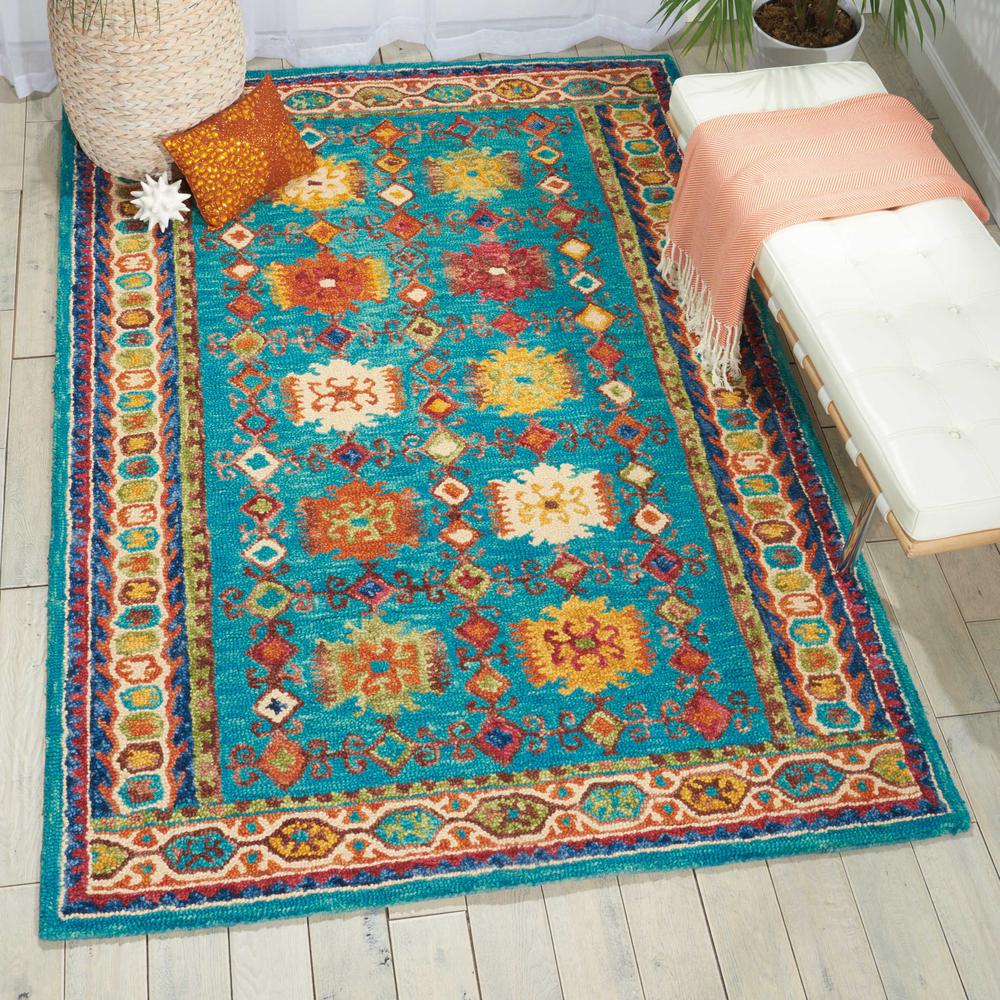 Vivid Area Rug, Teal, 8' x 10'6". Picture 4