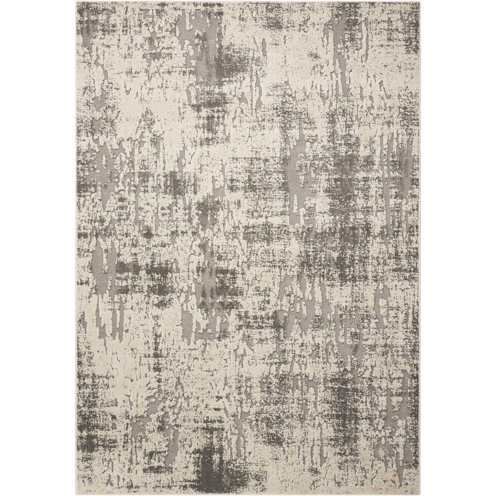 Gleam Area Rug, Ivory/Grey, 5'3" x 7'3". The main picture.