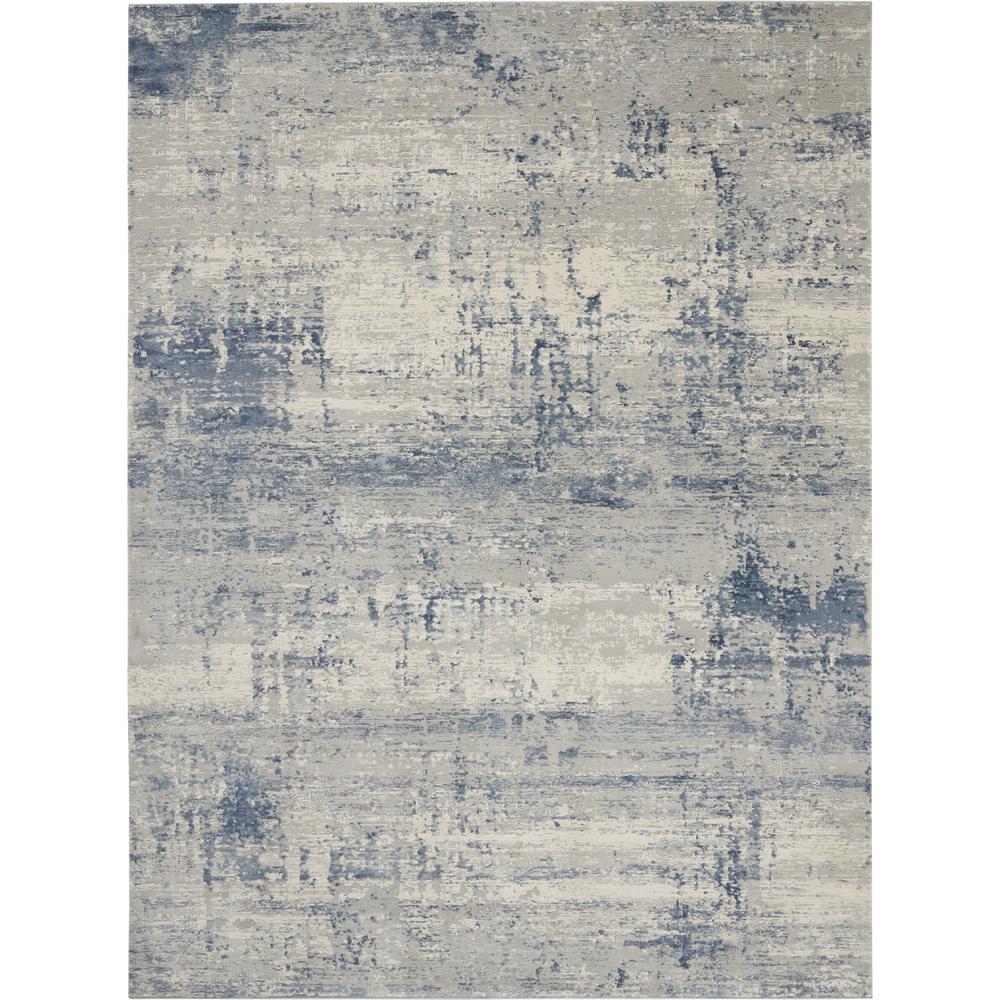 Rustic Textures Area Rug, Ivory/Blue, 9'3" X 12'9". Picture 1