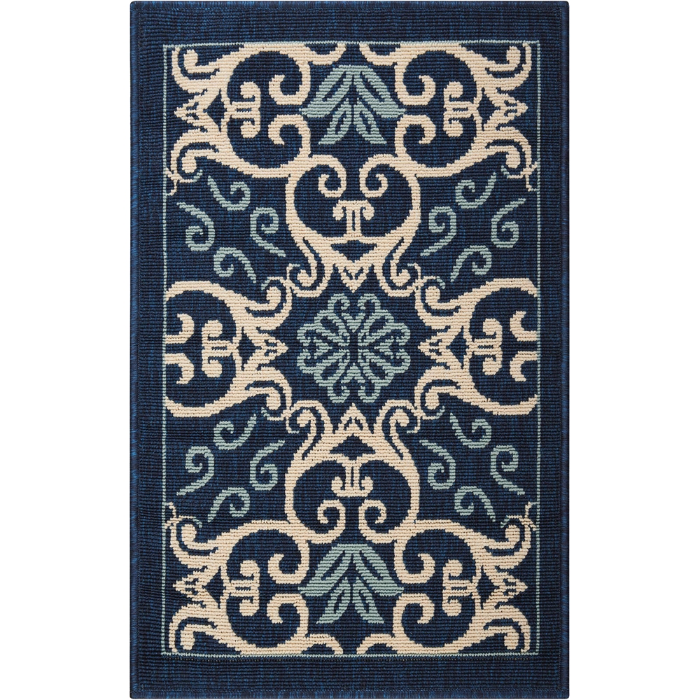 Caribbean Area Rug, Navy, 1'9" x 2'9". Picture 1