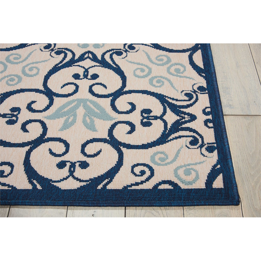 Caribbean Area Rug, Ivory/Navy, 5'3" x 7'5". Picture 3