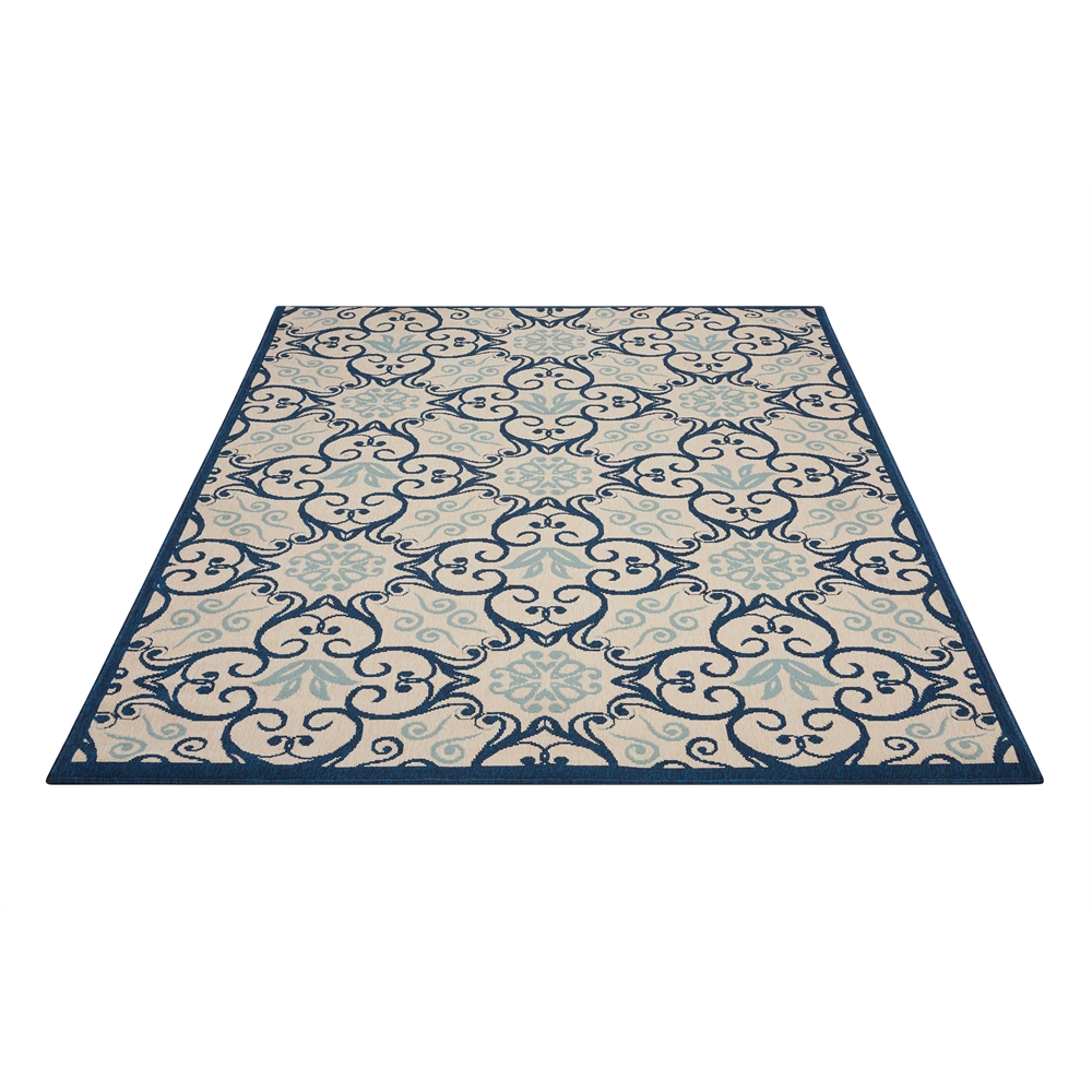 Caribbean Area Rug, Ivory/Navy, 5'3" x 7'5". Picture 5