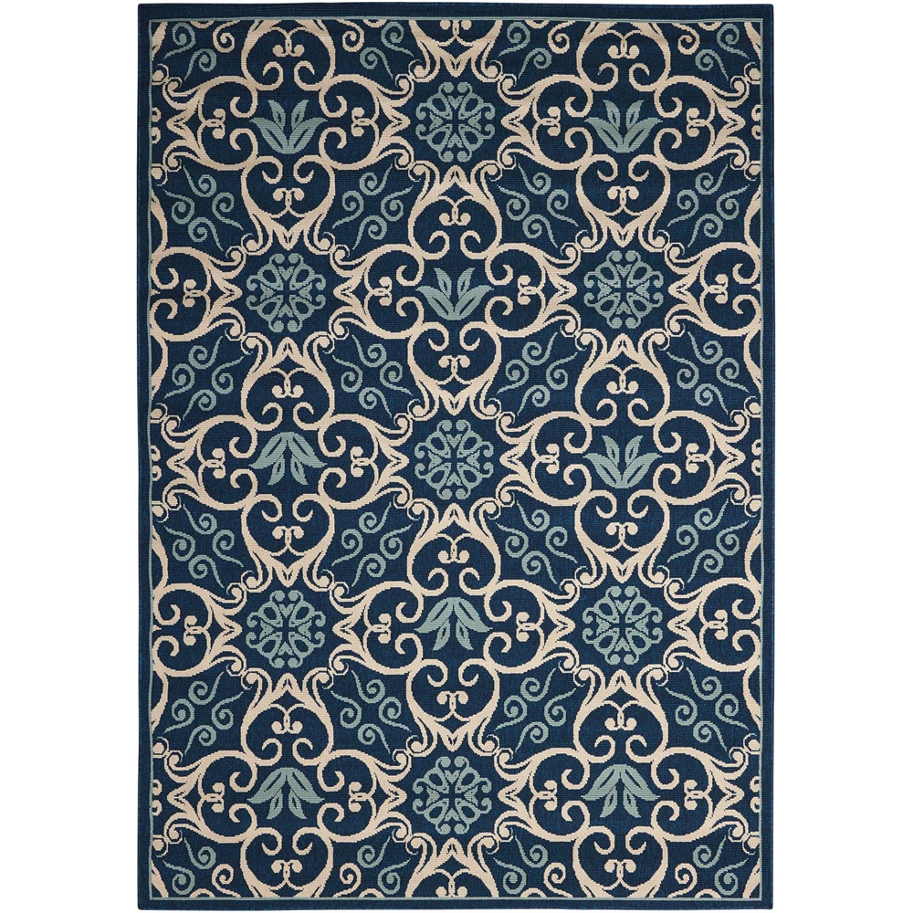 Caribbean Area Rug, Navy, 5'3" x 7'5". Picture 1