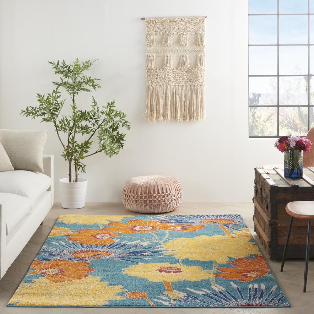 Contemporary Rectangle Area Rug, 5' x 7'. Picture 9