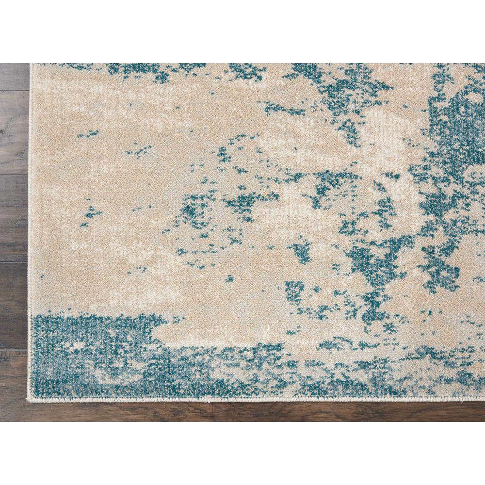 Maxell Area Rug, Ivory/Teal, 2'2" x 7'6". Picture 3