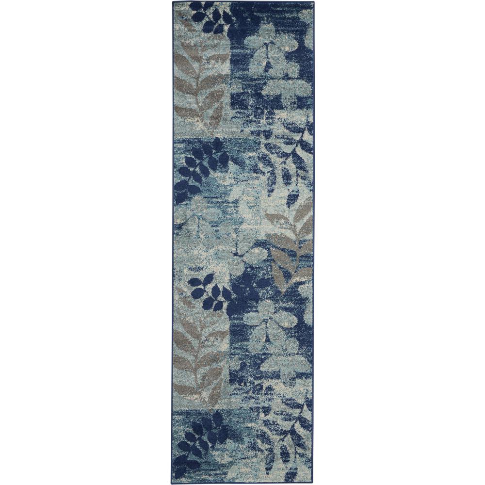 Tranquil Area Rug, Navy/Light Blue, 2'3" X 7'3". The main picture.