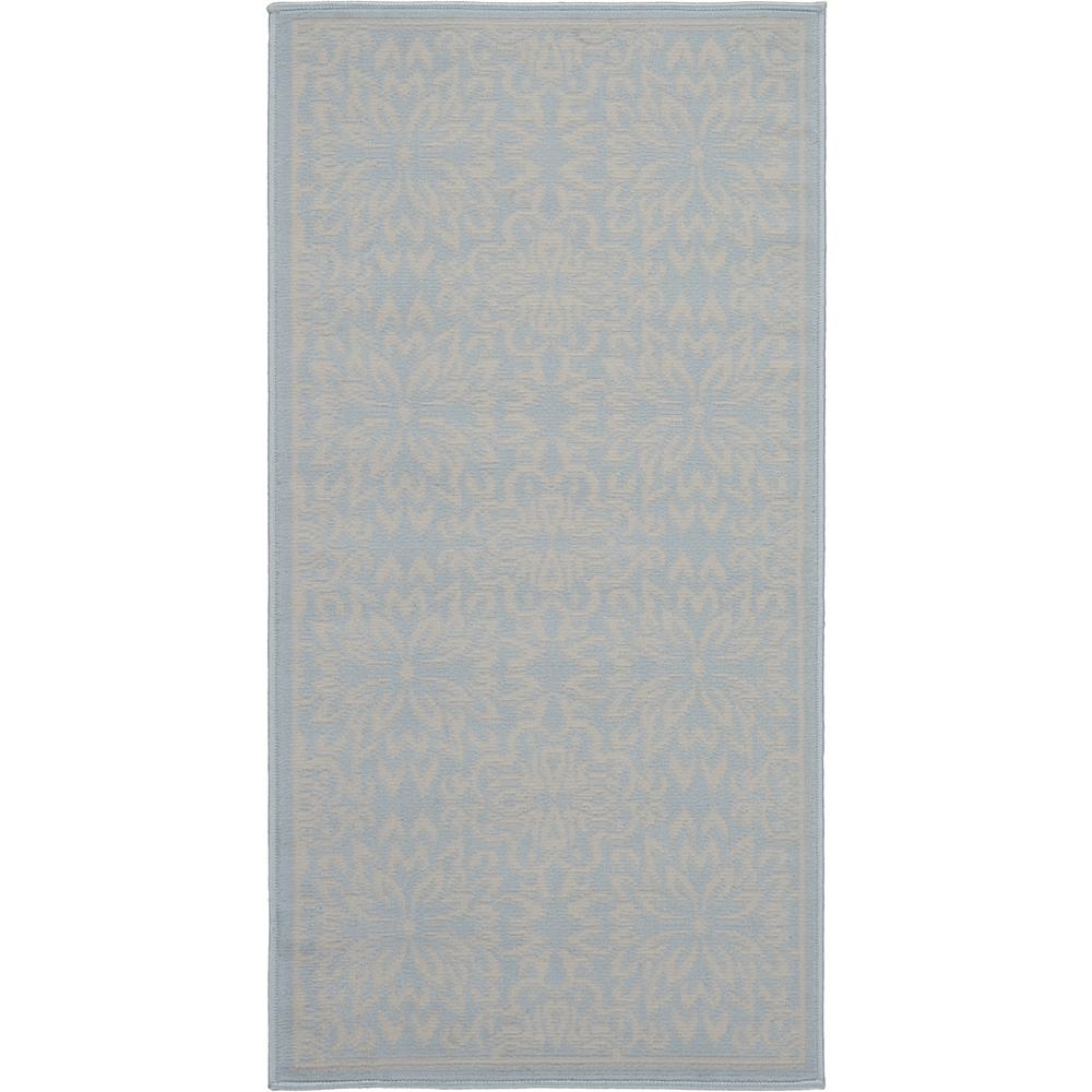 Jubilant Area Rug, Ivory/Light Blue, 2' x 4'. Picture 1