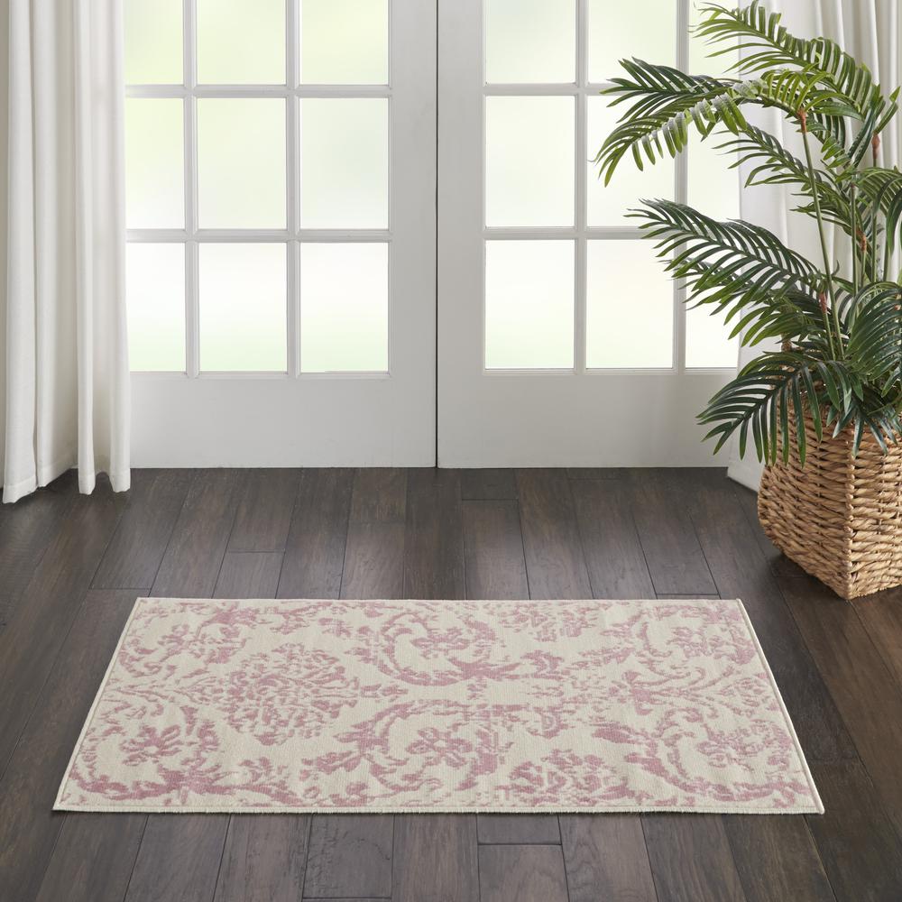 Jubilant Area Rug, Ivory/Pink, 2' x 4'. Picture 4