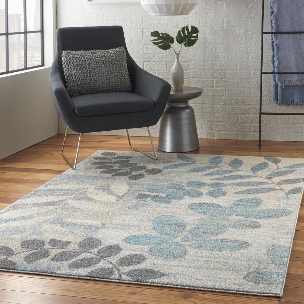 Tranquil Area Rug, Ivory/Light Blue, 6' x 9'. Picture 9