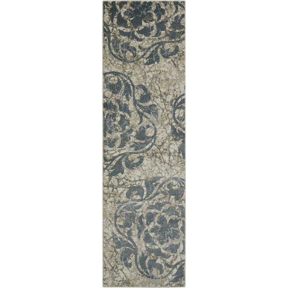 Maxell Area Rug, Ivory/Blue, 2'2" x 7'6". Picture 1