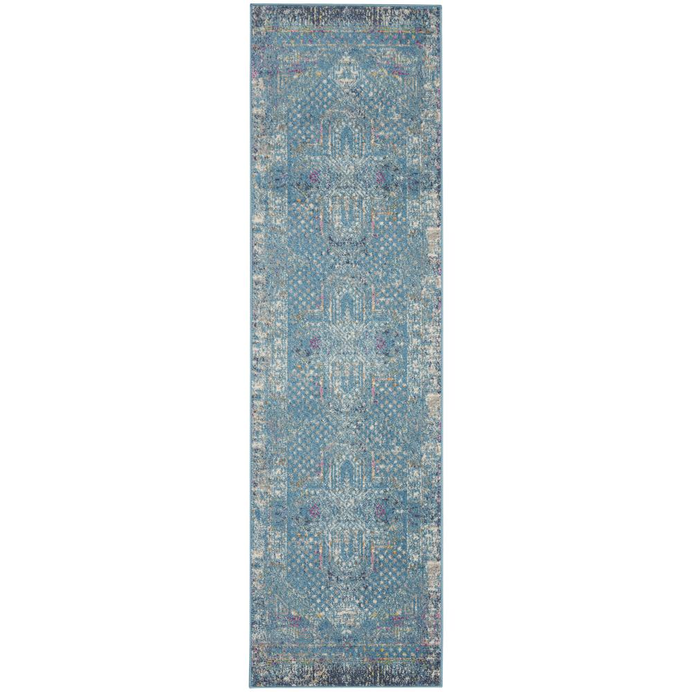 PSN38 Passion Blue Area Rug- 1'10" x 6'. Picture 1