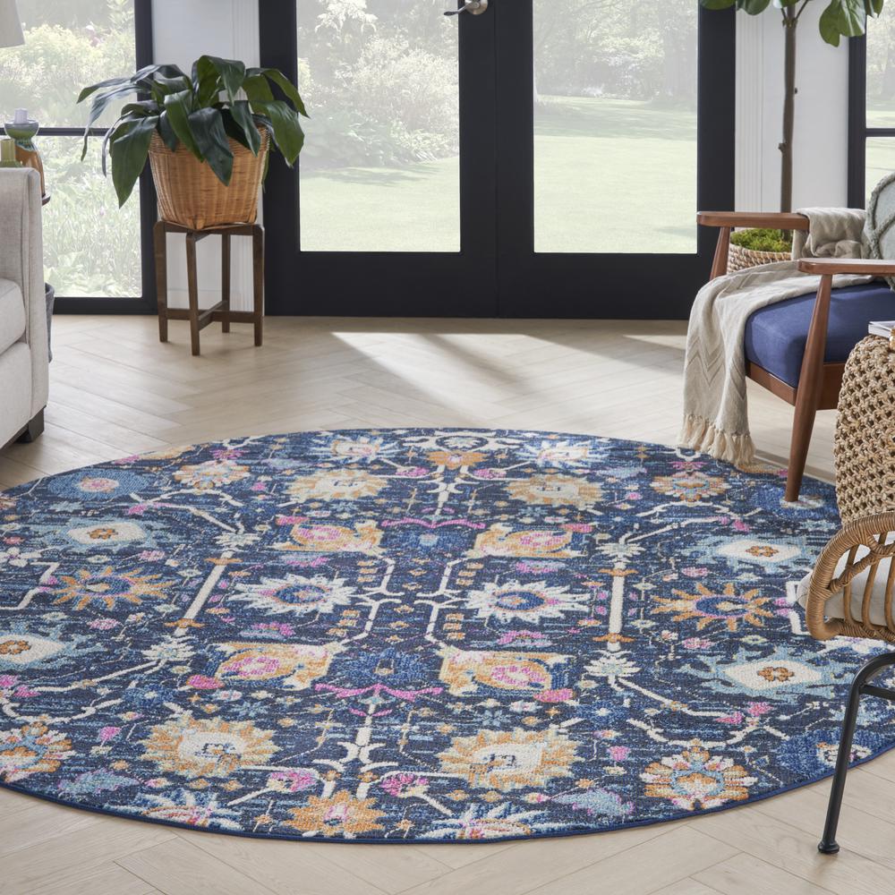 Bohemian Round Area Rug, 8' x Round. Picture 2