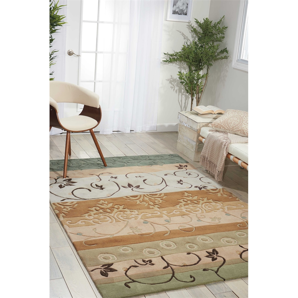 Contour Area Rug, Green, 5' x 7'6". Picture 6