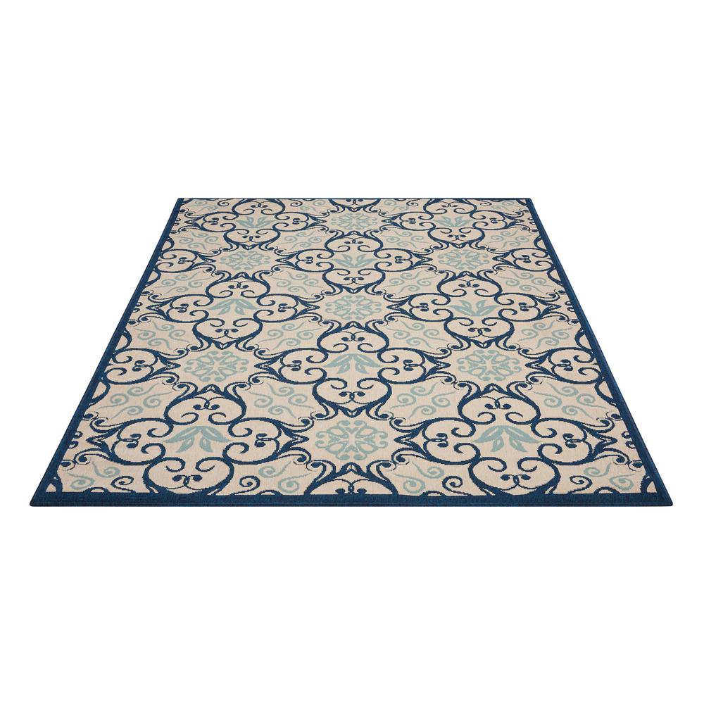 Caribbean Area Rug, Ivory/Navy, 2'6" x 4'. Picture 3