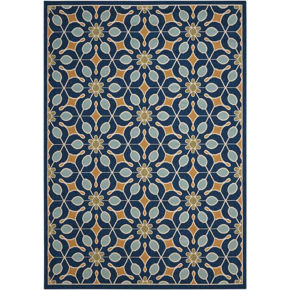 Caribbean Area Rug, Navy, 7'10" x 10'6". The main picture.