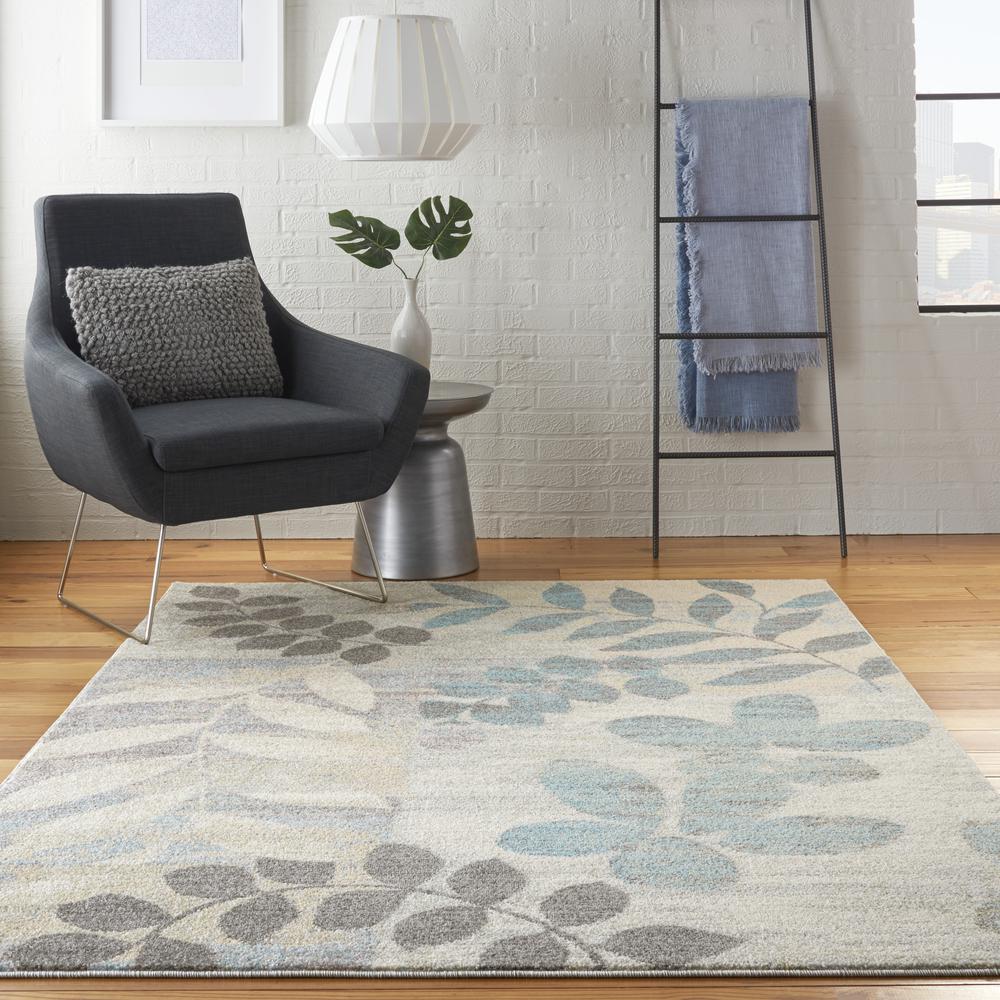 Tranquil Area Rug, Ivory/Light Blue, 5'3" x 7'3". Picture 2