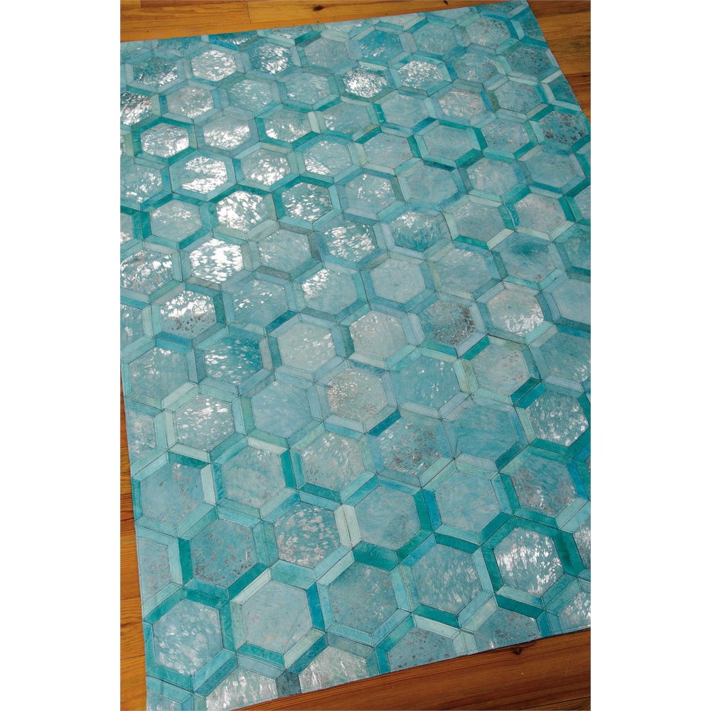 City Chic Area Rug, Turquoise, 5'3" x 7'5". Picture 2