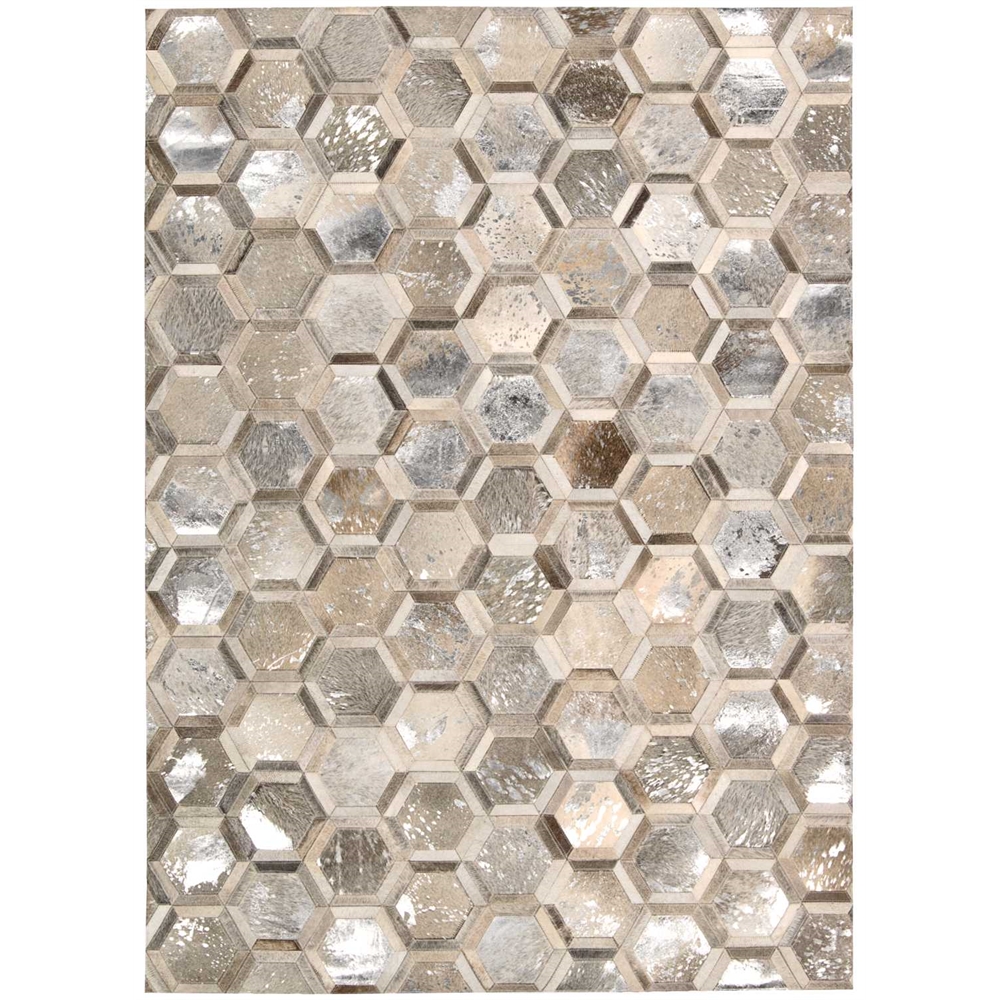 City Chic Area Rug, Silver, 5'3" x 7'5". Picture 4