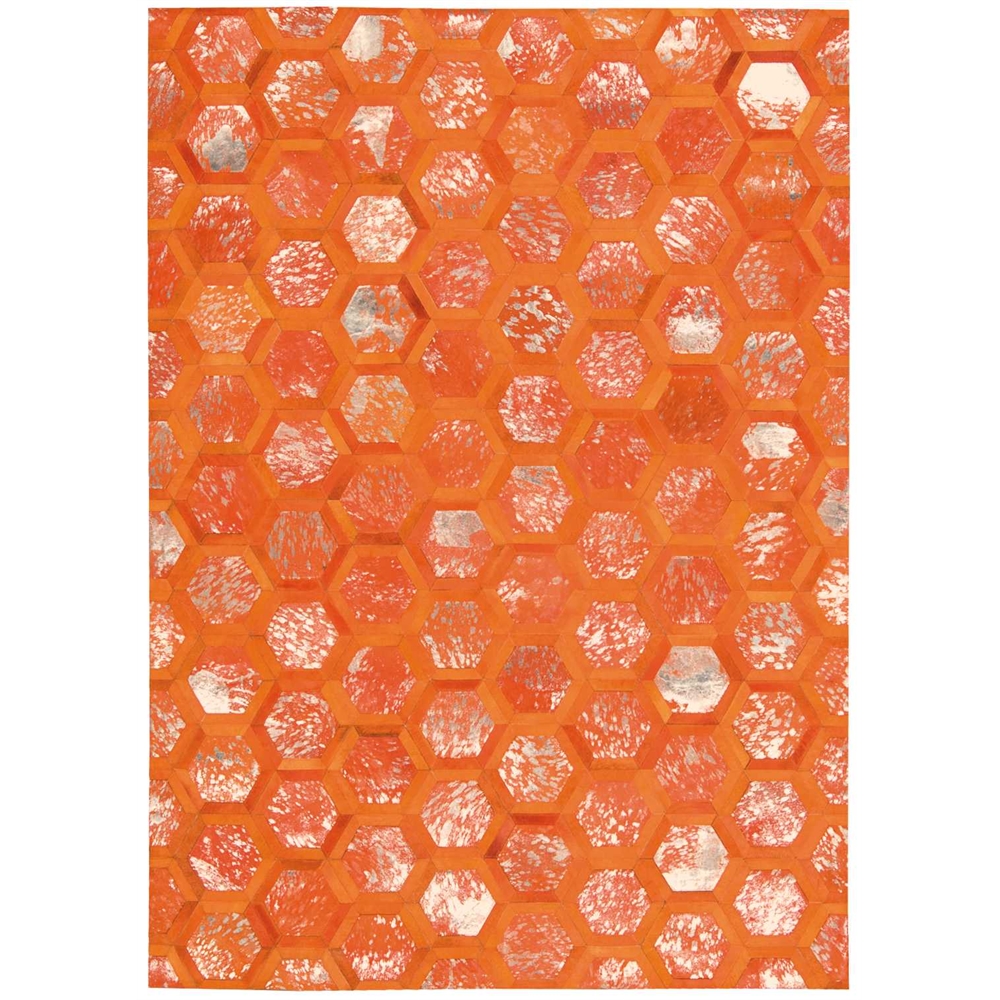 City Chic Area Rug, Tangerine, 5'3" x 7'5". Picture 4