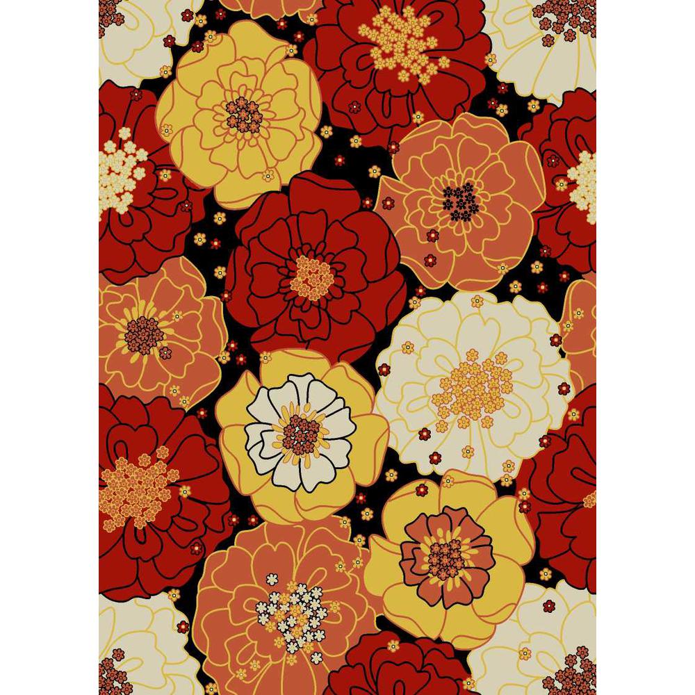 Home & Garden Area Rug, Black, 7'9" x 10'10". Picture 1