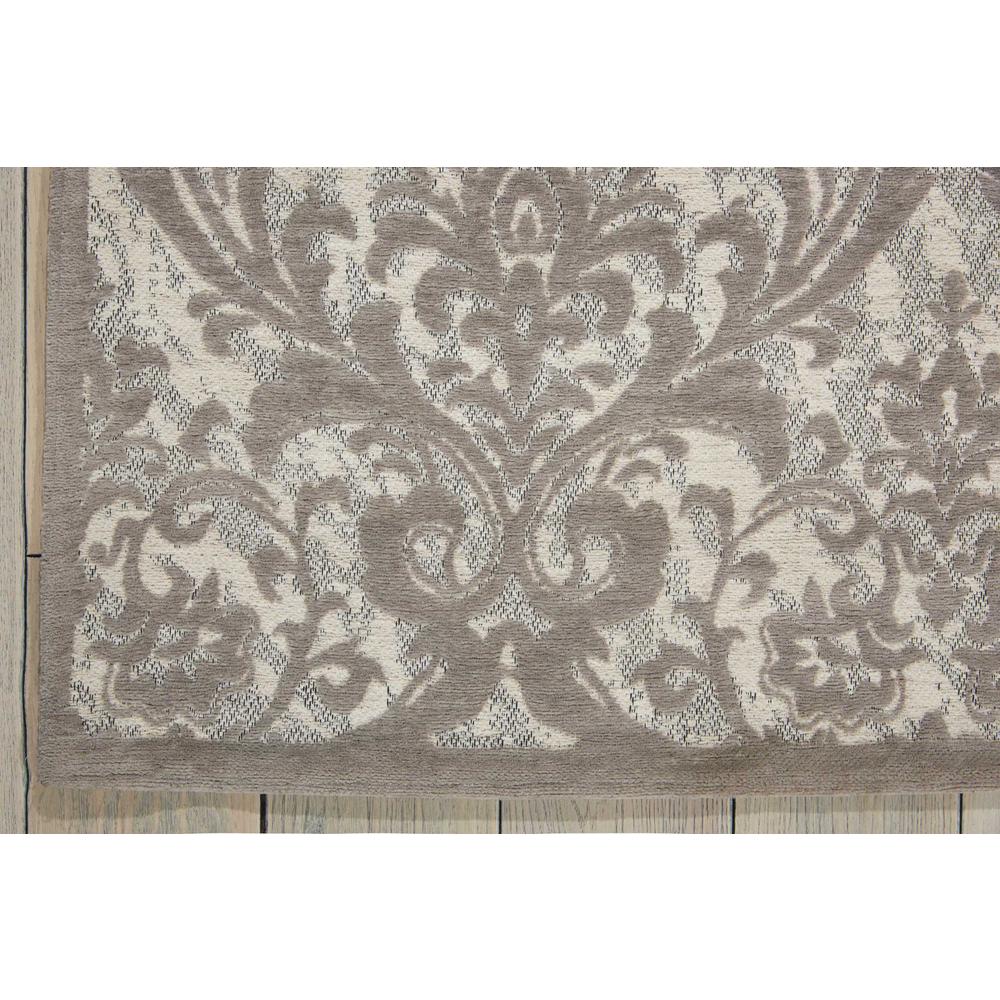 Damask Area Rug, Ivory/Grey, 8' x 10'. Picture 2