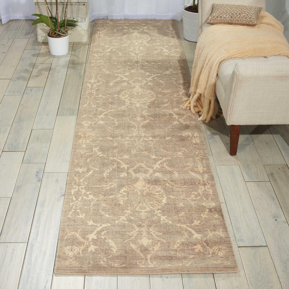 Silk Elements Area Rug, Moss, 2'5" x 10'. Picture 2