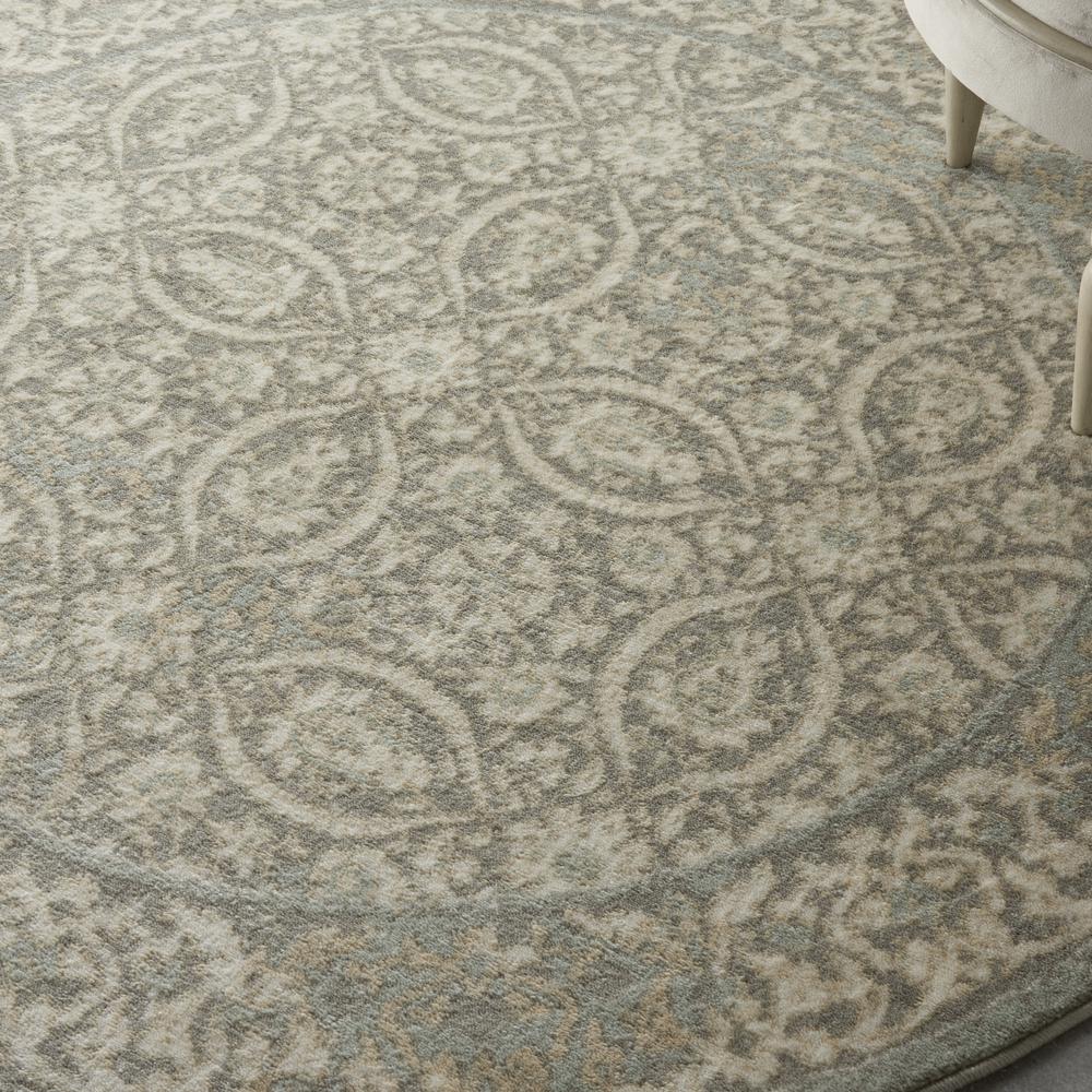 Euphoria Area Rug, Grey, 5'3" x ROUND. Picture 5